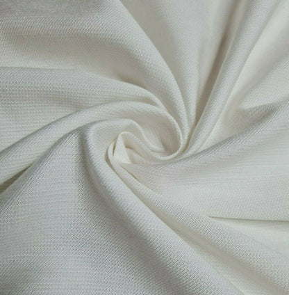 Raw Viscose Nylon Blend Fabric White Colour Non Stretch Sold By The Metre