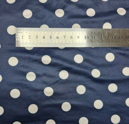 Jersey Fabric Polka Dot Printed Soft And 2Way Stretch 55" Wide Sold By Metre