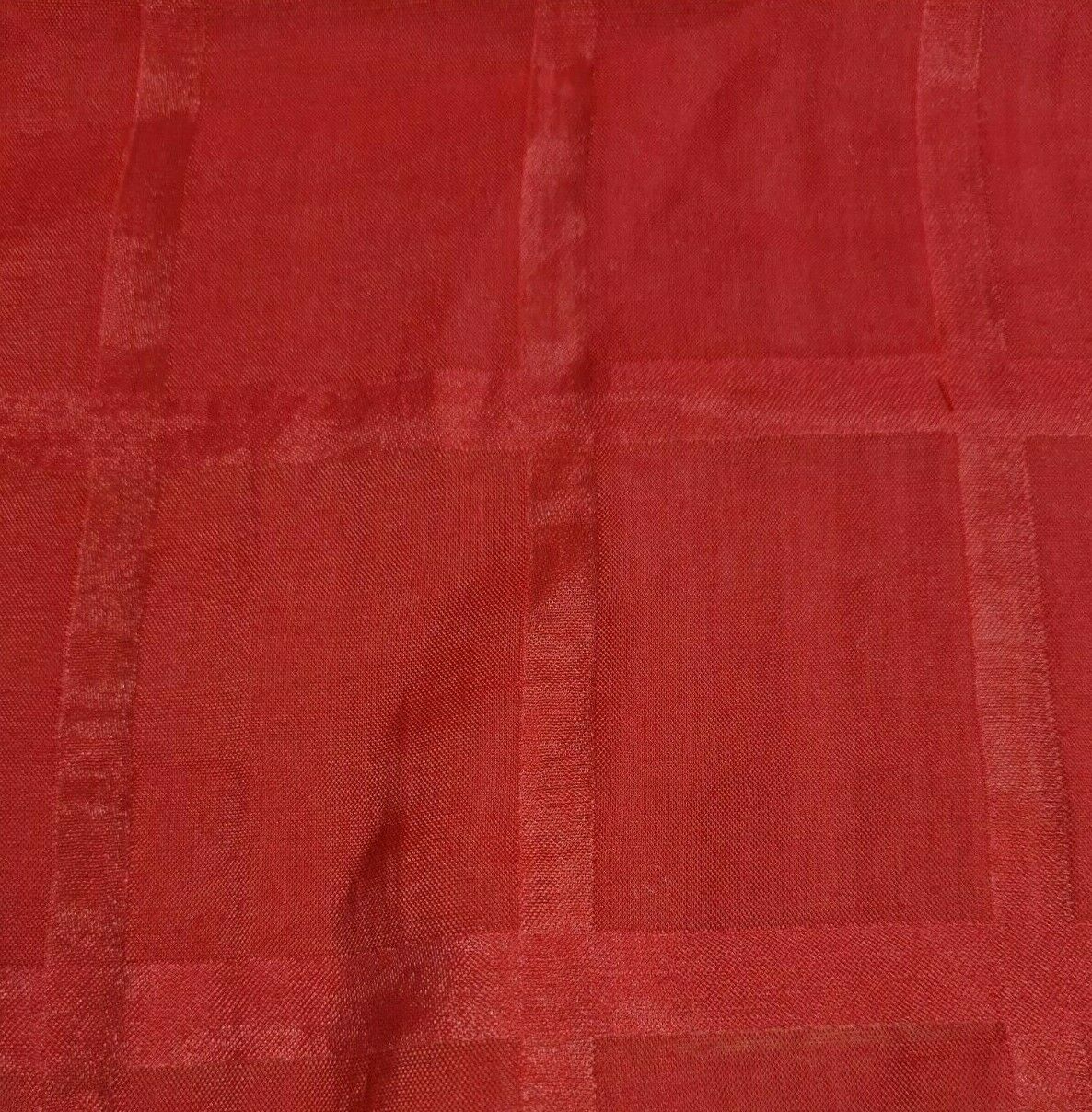 RED COLOUR CHECKED THIN VISCOSE NYLON MIX FABRIC - SOLD BY THE METRE