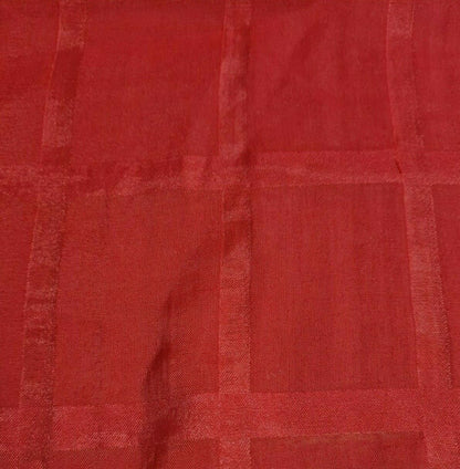 RED COLOUR CHECKED THIN VISCOSE NYLON MIX FABRIC - SOLD BY THE METRE