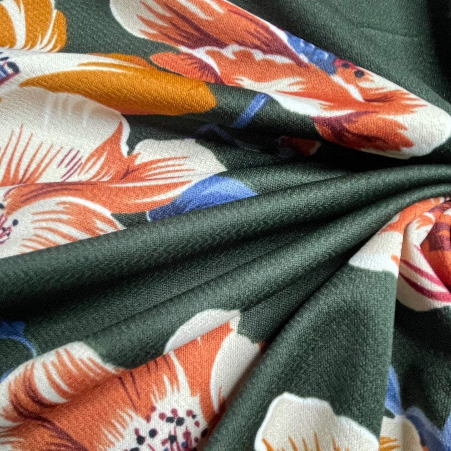 Floral Printed Jersey Fabric 2 Way Stretch 55" Wide Sold By Metre