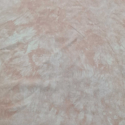 Viscose Fabric Peach and Ivory Colours Batik Printed 55" Wide Non Stretch