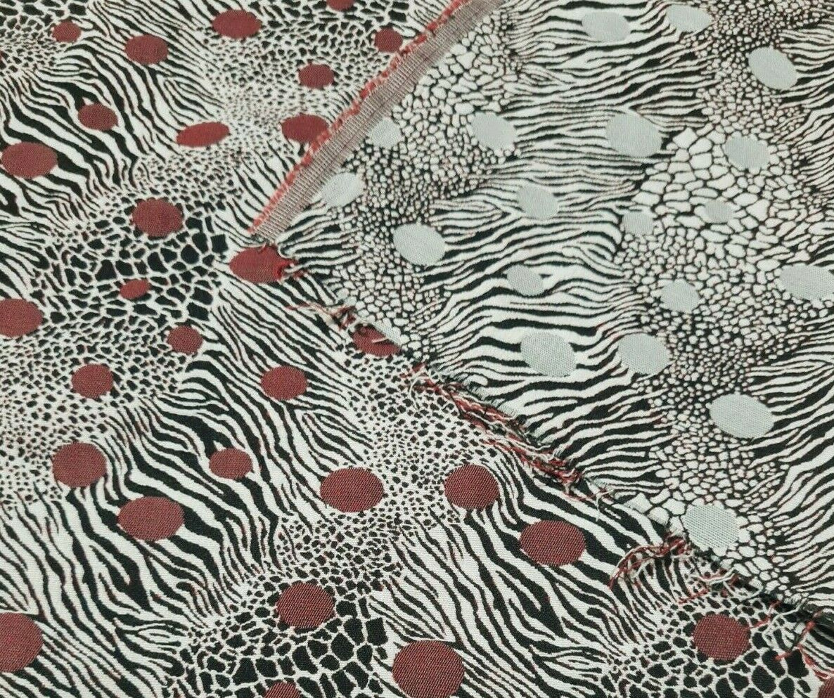 JACQUARD FABRIC ANIMAL SPOTTED PATTERN SOLD BY 1.80 METRES