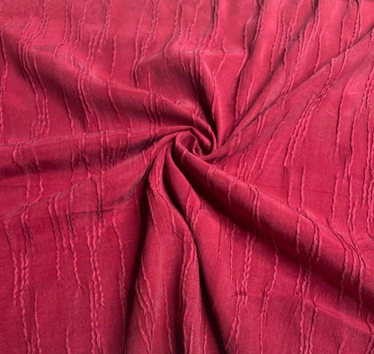 Cupro Viscose Blend Dressmaking Fabric Rapsberry Colour Silky Touch Drapey 55"