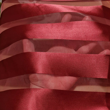 Premium Satin Striped Organza Fabric Plain 55" Wide Clothing, Crafts, Curtains