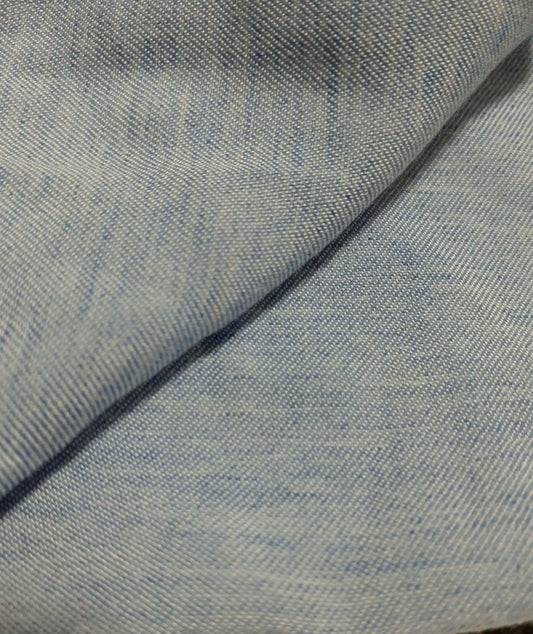 LIGHT BLUE MELANGE VISCOSE FABRIC - SOLD BY THE METRE