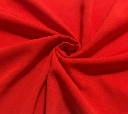 Stretch Viscose Fabric Red Black Navy Off-White Colours 39" Wide Non See-Through