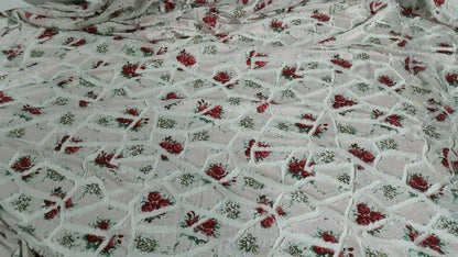 TEARED PRINT VISCOSE JERSEY SEWED ON THIN POLYESTER JERSEY FABRIC-SOLD BY METER