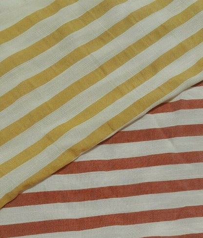 STRIPED THIN VISCOSE / POLYESTER FABRIC - SOLD BY THE METRE