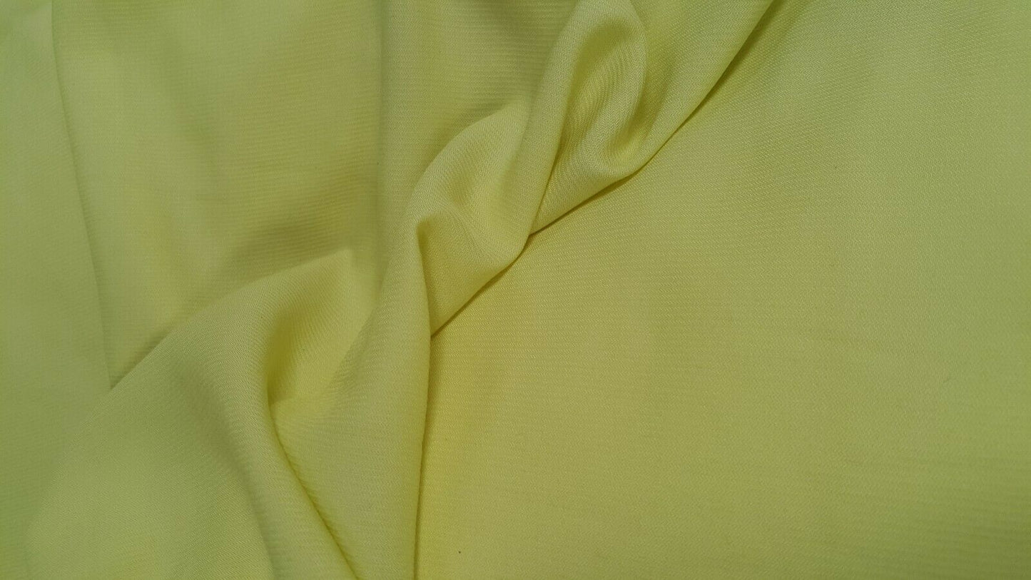 YELLOW GREEN VISCOSE/POLYESTER FABRIC-SOLD BY THE METER