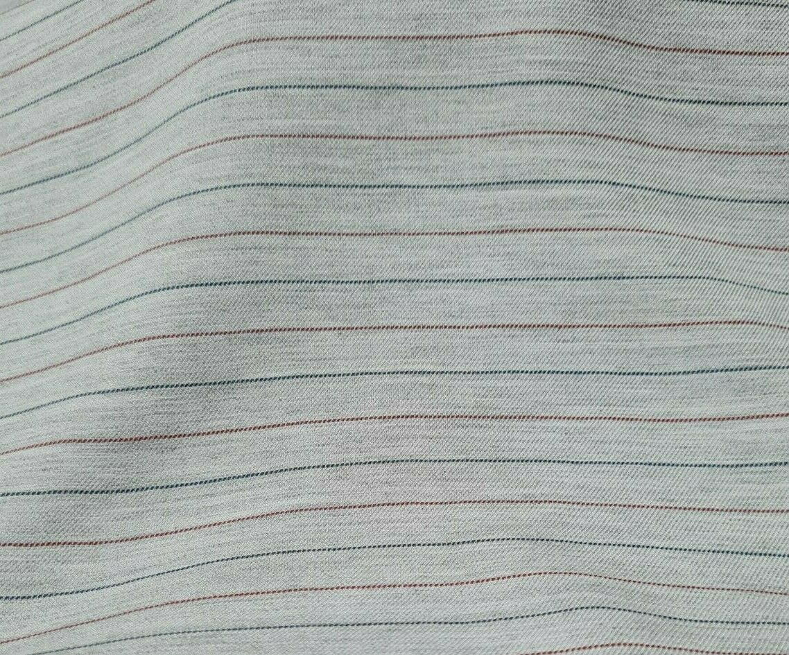 STRIPED GREY MELANGE VISCOSE FABRIC - SOLD BY THE METRE