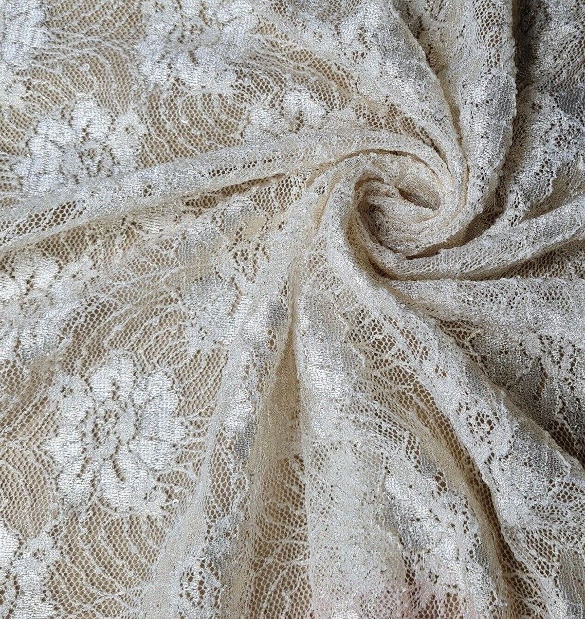 White lace fabric by deals the metre