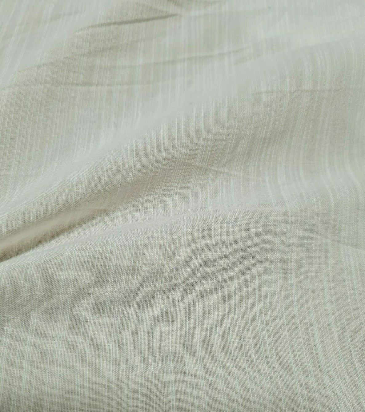 OFF WHITE COLOUR STRIPED THIN VISCOSE FABRIC - SOLD BY THE METRE