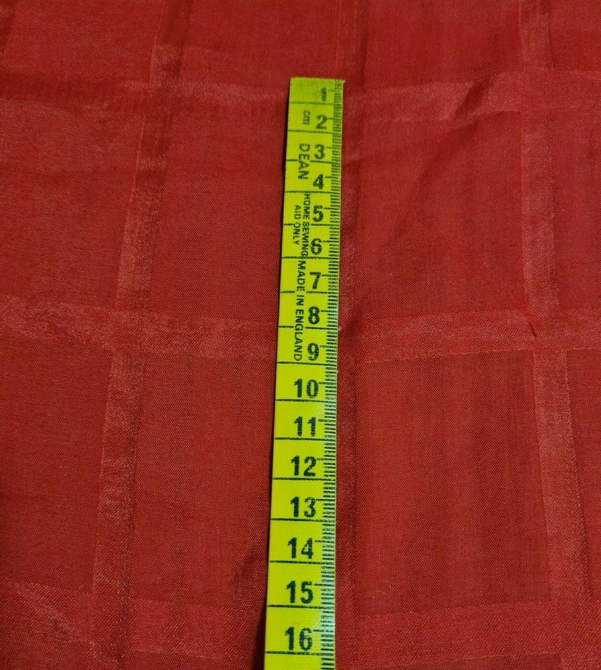 RED COLOUR CHECKED THIN VISCOSE NYLON MIX FABRIC - SOLD BY THE METRE