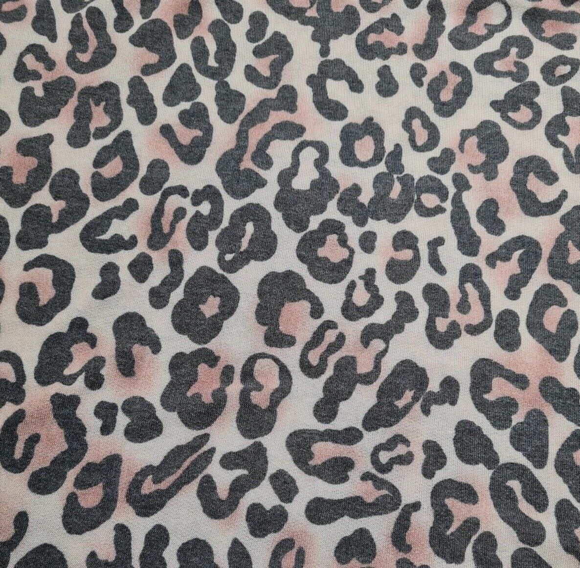 Knit T-Shirt Jersey Fabric Animal Print Loopback 55" Sold By Metre