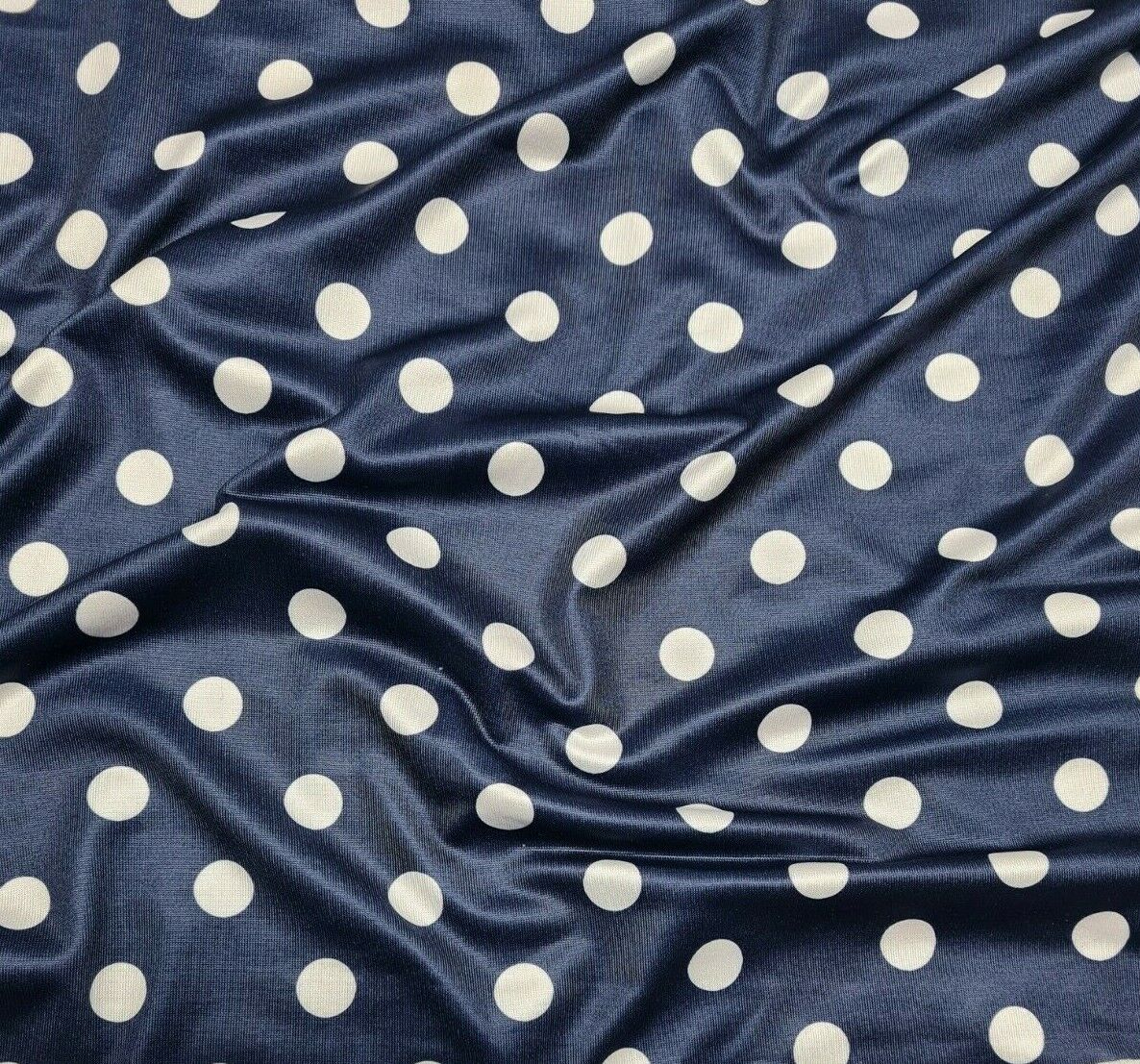 Jersey Fabric Polka Dot Printed Soft And 2Way Stretch 55" Wide Sold By Metre