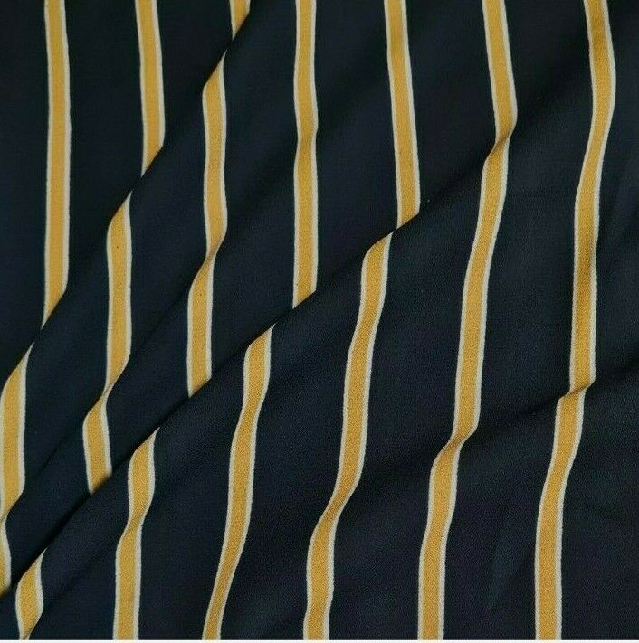 Chiffon Crepe Fabric Striped Dressmaking 55" Wide