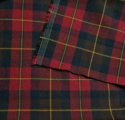 Check Tartan Polyviscose Fabric 55" Wide Sold By Metre