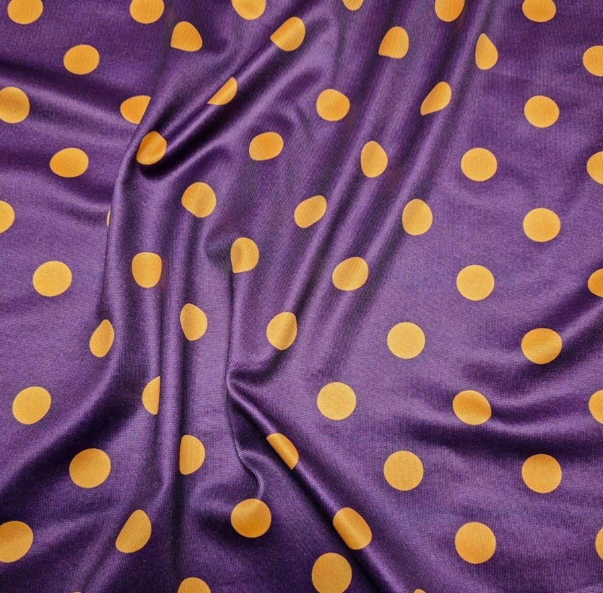 Jersey Fabric Polka Dot Printed Soft And 2Way Stretch 55" Wide Sold By Metre