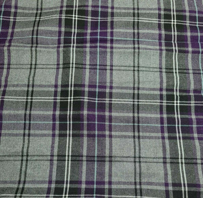 Check Tartan Polyviscose Fabric 55" Wide Sold By Metre