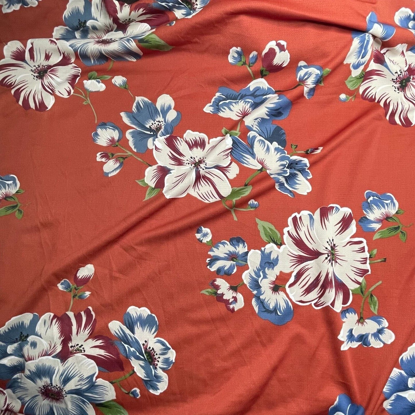 Floral Printed Jersey Fabric 2 Way Stretch 55" Wide Sold By Metre