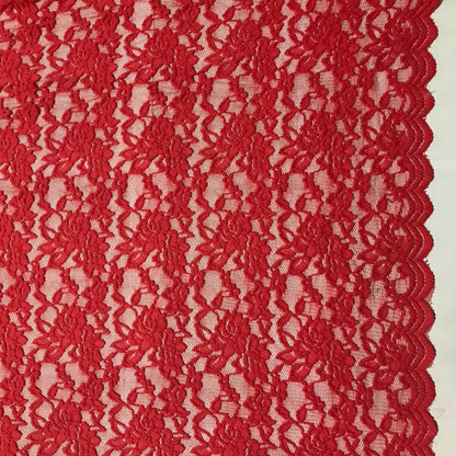 Soft Lace Fabric Floral 55" Wide 4 Way Stretch 3 Colours Sold By The Metre