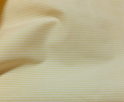 WHITE AND YELLOW NARROW STRIPED STRETCH SHIRT FABRIC - SOLD BY THE METRE