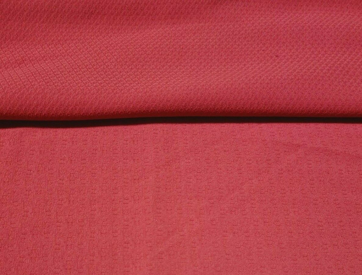 RASPBERRY COLOUR SMALL FIGURED VISCOSE FABRIC - SOLD BY THE METRE