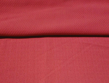 RASPBERRY COLOUR SMALL FIGURED VISCOSE FABRIC - SOLD BY THE METRE