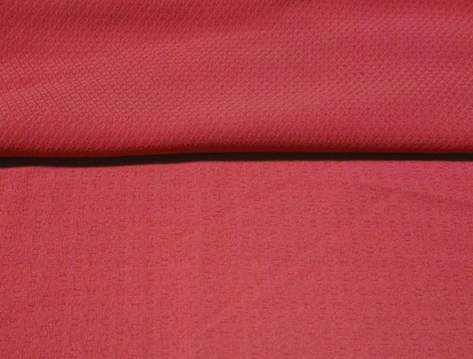 RASPBERRY COLOUR SMALL FIGURED VISCOSE FABRIC - SOLD BY THE METRE