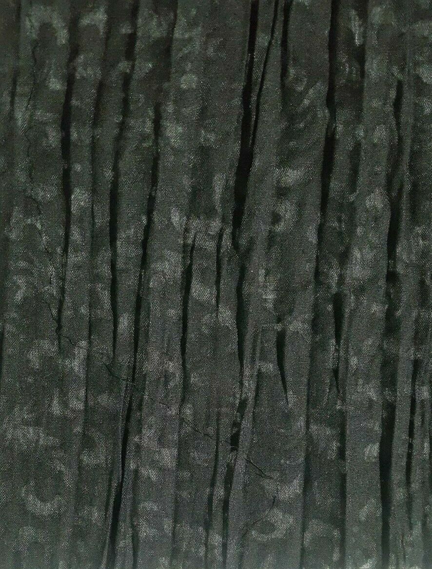 COTTON POLYESTER FABRIC PERFORARED AND CRINKLED BLACK COLOUR- SOLD BY METRE