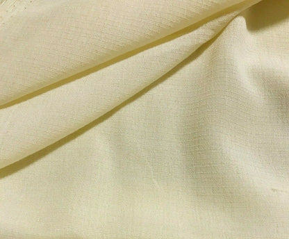 Viscose Fabric Light Yellow Thin and Crinkled Effect Drapey 55" Wide