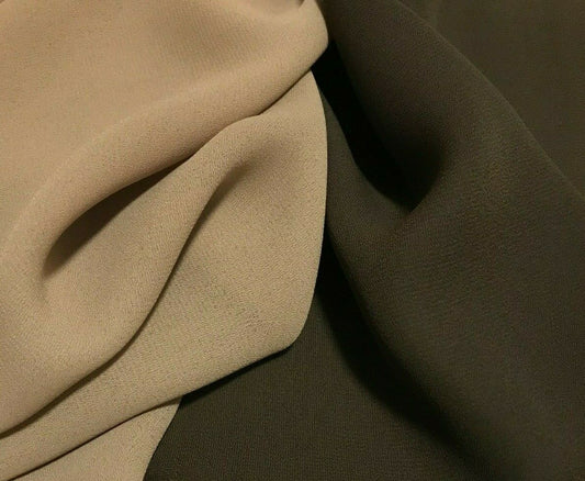BROWN AND BEIGE COLOURS CHIFFON FABRIC - SOLD BY THE METRE