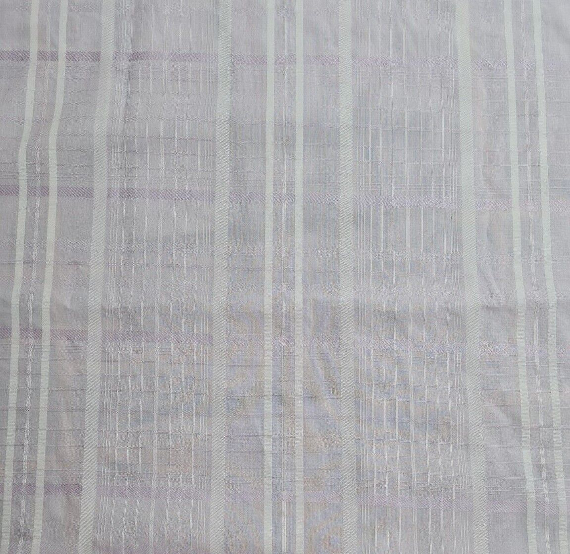 Checked Cotton Shirt Fabric Light Lilac And Khaki Colours 55" Wide Sold By Metre