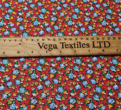 Egyptian Cotton Fabric Vintage Floral Printed 33" Wide