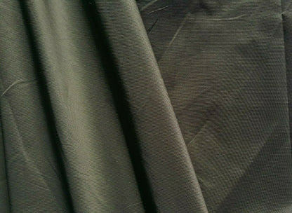 TINY STRIPED TAFFETA FABRIC KHAKI COLOUR - SOLD BY THE METER