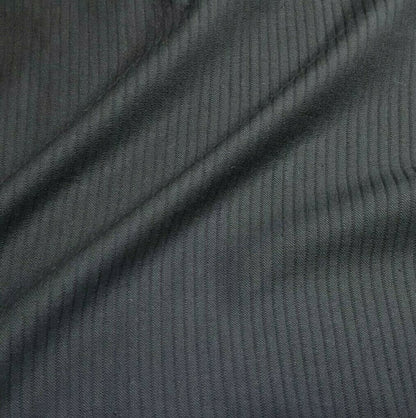 Wool Viscose Suit Fabric Striped Navy Colour Non Stretch 55" Wide Sold By Metre