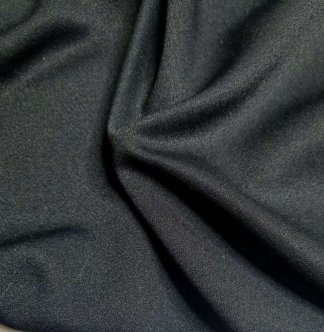 Georgette Viscose Polyester Fabric Black And Off White Colours 55" Wide