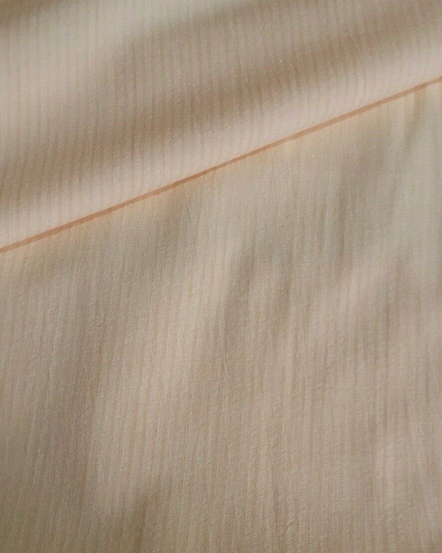 PEACH COLOUR WAVY STRIPED COTTON FABRIC -SOLD BY THE METER