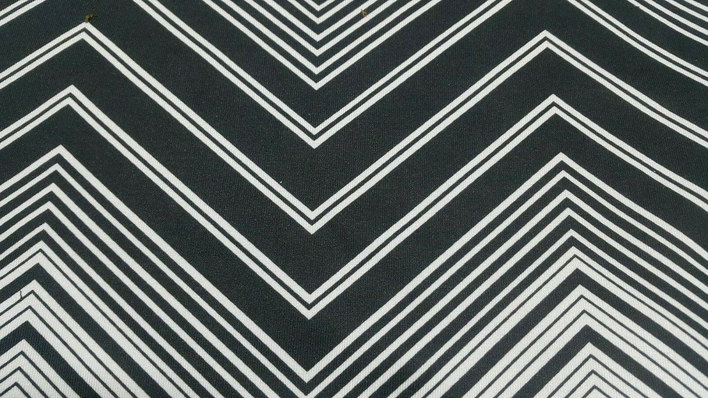 ZIG ZAG PRINTED STRETCH JERSEY LYCRA FABRIC-SOLD BY THE METER