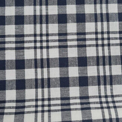 Checked Shirt Fabric Navy And White Colours 55" Wide Sold By Metre