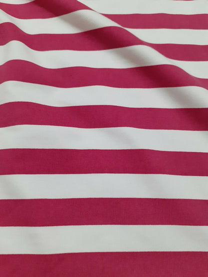 Sweatshirt Jersey Fabric Polycotton Striped Stretch 66" Wide A1-205