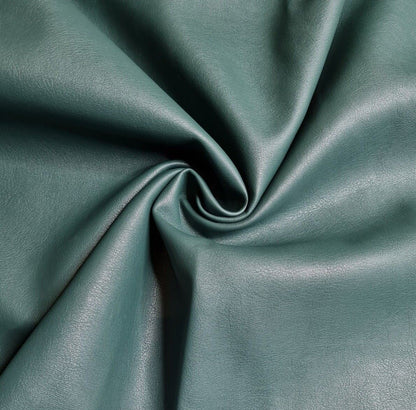 PU Faux Leatherette Fabric Waterproof Dark Ivy Green Sold By Metre