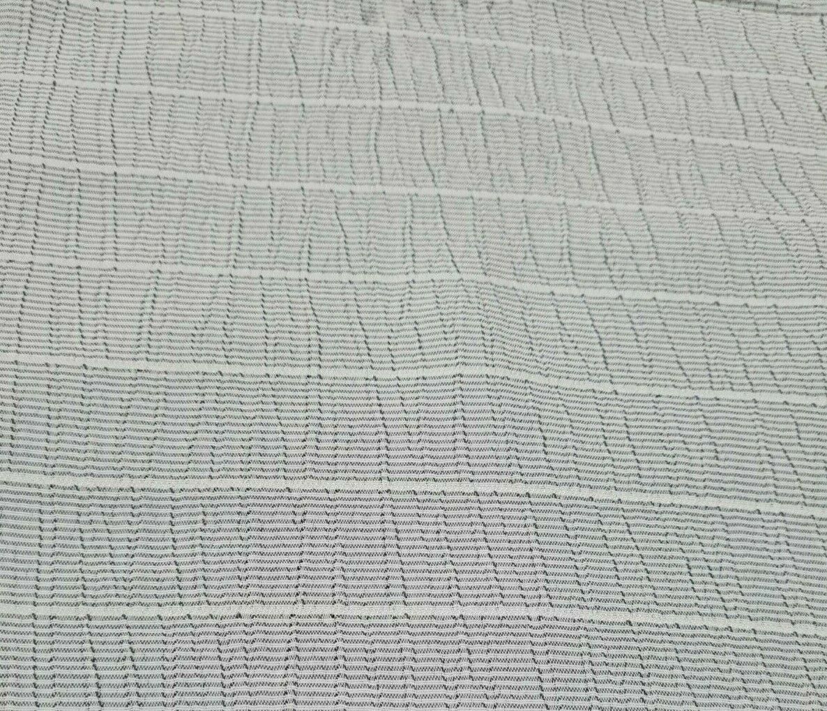 STRIPED AND CRINCKLED VISCOSE / POLYESTER FABRIC - SOLD BY THE METRE