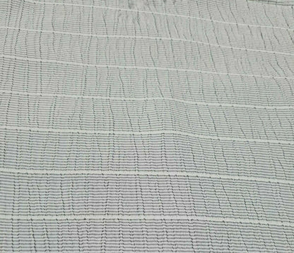 STRIPED AND CRINCKLED VISCOSE / POLYESTER FABRIC - SOLD BY THE METRE