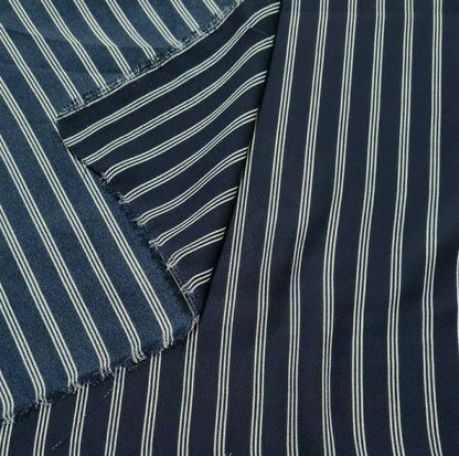 Chiffon Crepe Fabric Striped Dressmaking 55" Wide