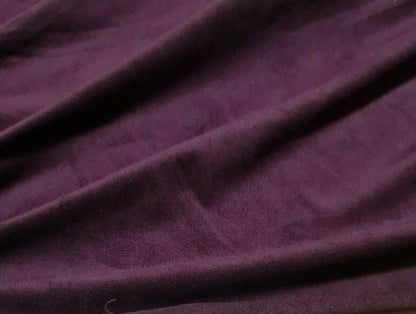 BROWN AND AUBERGINE VELOUR TOUCH JERSEY LYCRA FABRIC - SOLD BY THE METRE