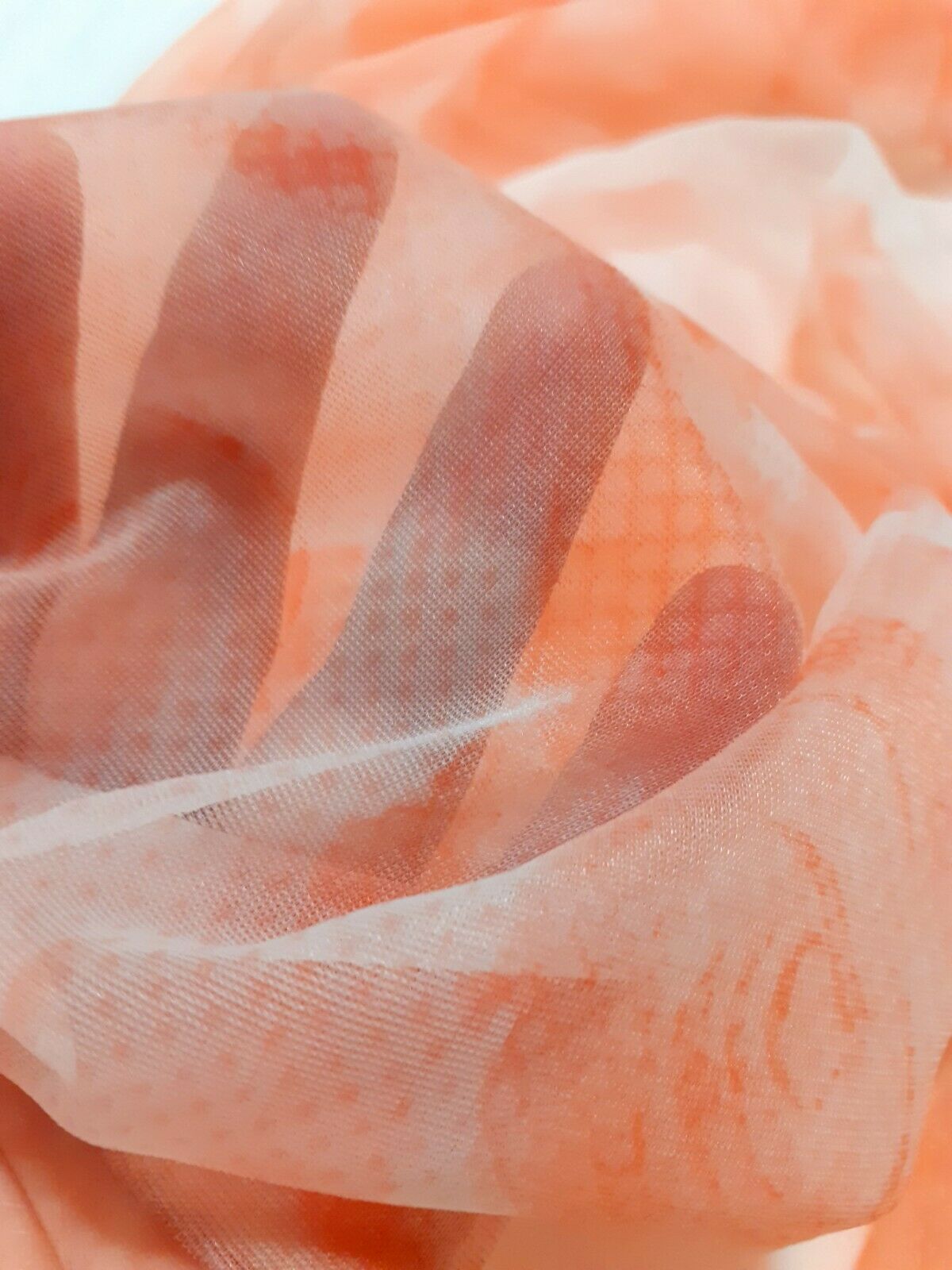 FLORAL PRINTED SOFT STRETCH TULLE FABRIC-SOLD BY THE METRE