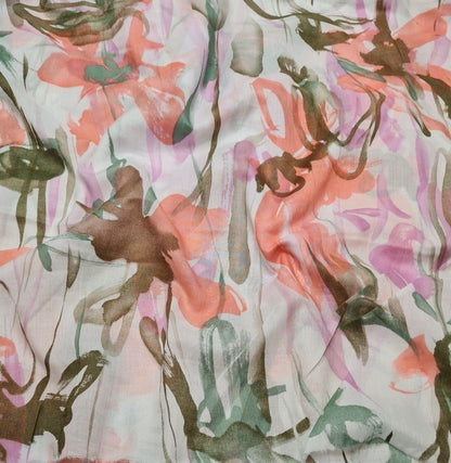 Cotton Voile Fabric Floral Printed 55" Wide