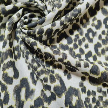 Viscose Fabric Jaguar Animal Printed 55" Wide Sold By The Metre